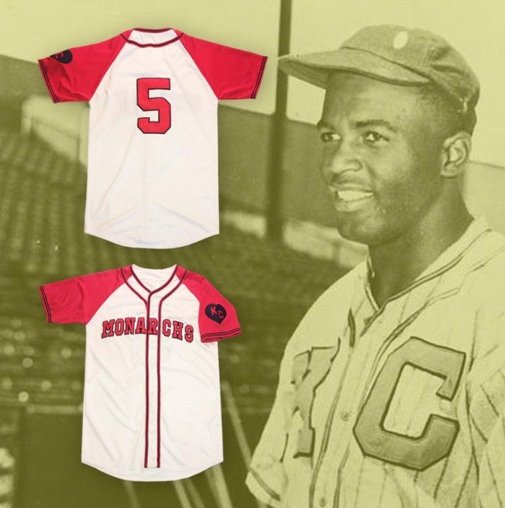 Custom Any Name Number JACKIE ROBINSON 5 MONARCHS BASEBALL JERSEY Top Stitched S-6XL