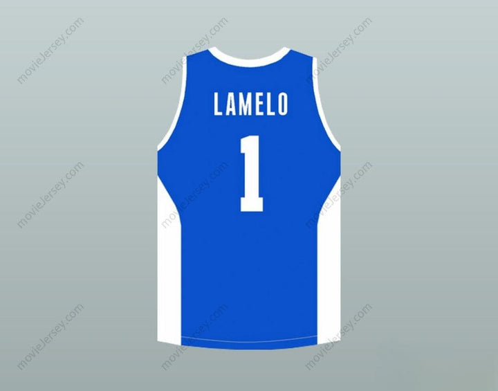 CUSTOM ANY Name Number LAMELO BALL 1 LITHUANIA VYTAUTAS BLUE BASKETBALL JERSEY Top Stitched S-6XL