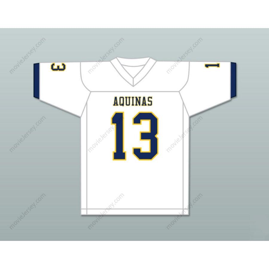 CUSTOM ANY Name Number ASANTE SAMUEL JR. 13   AQUINAS HIGH SCHOOL RAIDERS Top Stitched S-6XL