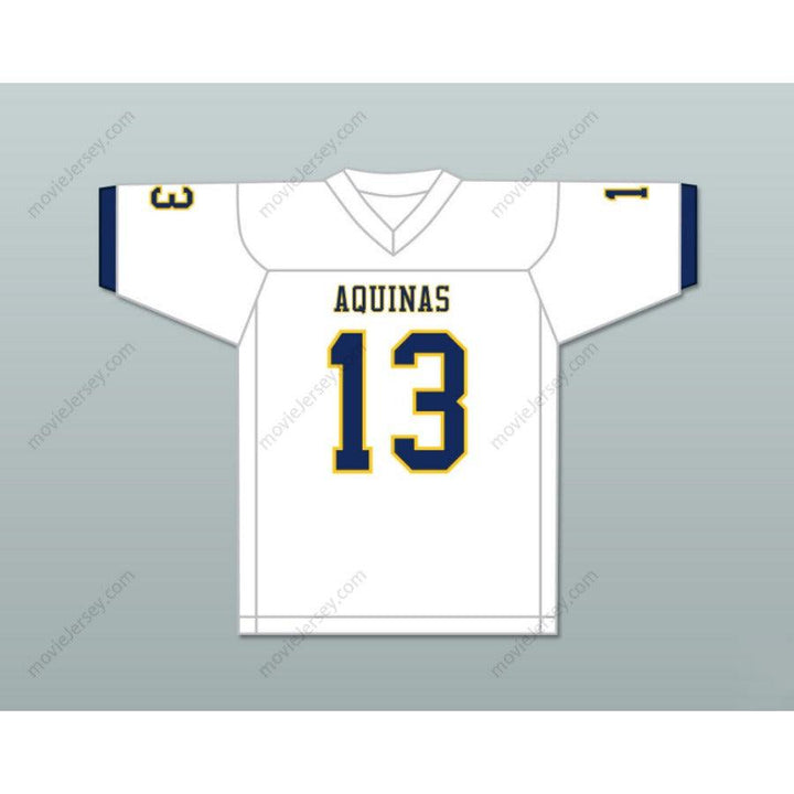 CUSTOM ANY Name Number ASANTE SAMUEL JR. 13   AQUINAS HIGH SCHOOL RAIDERS Top Stitched S-6XL