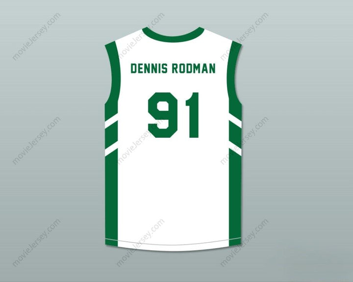 CUSTOM ANY Name Number DENNIS RODMAN 91 WHITE BASKETBALL JERSEY DENNIS RODMAN'S BIG BANG IN PYONGYANG Top Stitched S-6XL