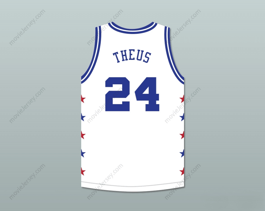 CUSTOM ANY Name Number REGGIE THEUS 24 MAGIC JOHNSON ALL STAR GAME WHITE BASKETBALL JERSEY 1988 MIDSUMMER NIGHT'S MAGIC CHARITY EVENT Top Stitched S-6XL