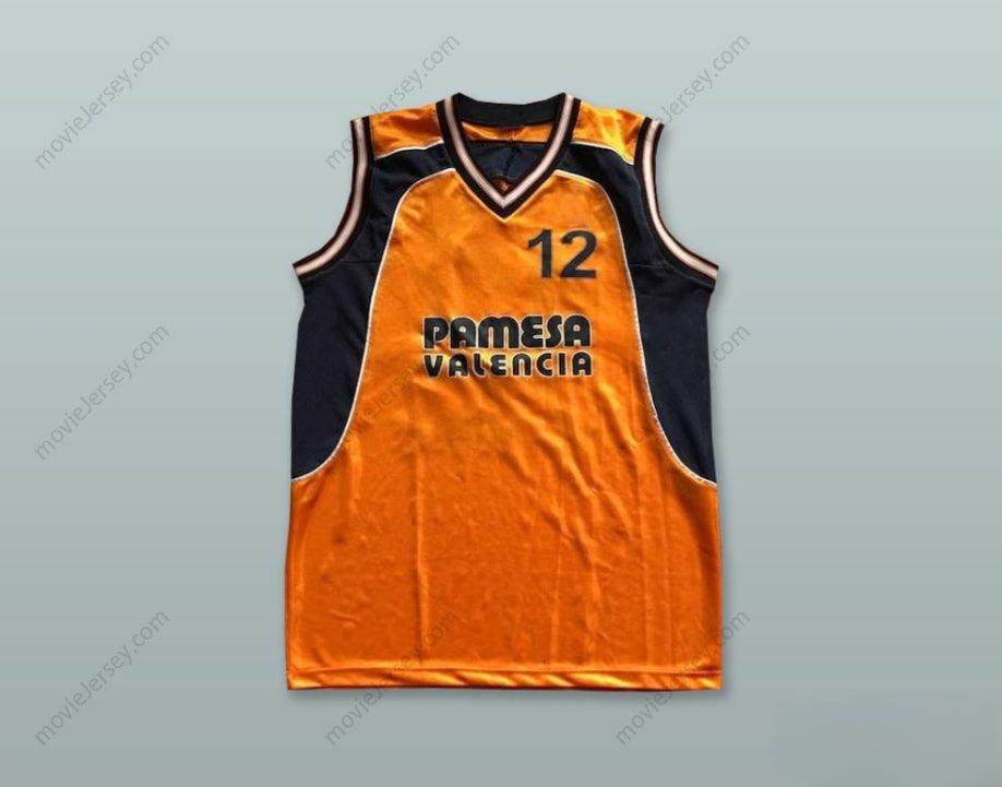 CUSTOM ANY Name Number PAT DURHAM 12 PAMESA VALENCIA ORANGE BASKETBALL JERSEY Top Stitched S-6XL