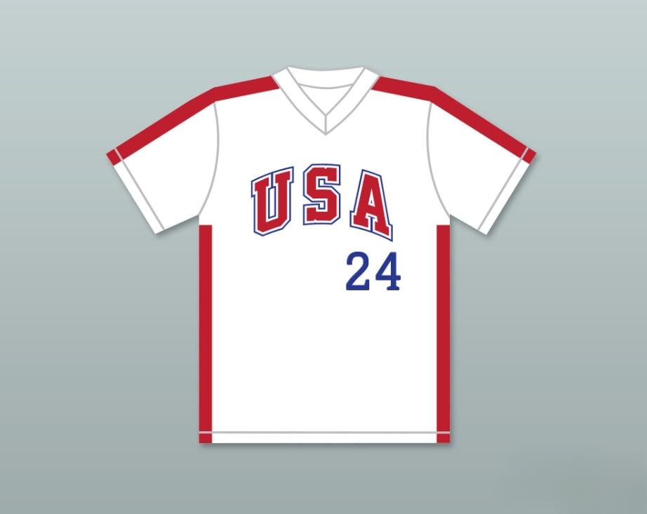 Custom Any Name Number B.J. SURHOFF 24 1984 USA TEAM WHITE BASEBALL JERSEY Top Stitched S-6XL