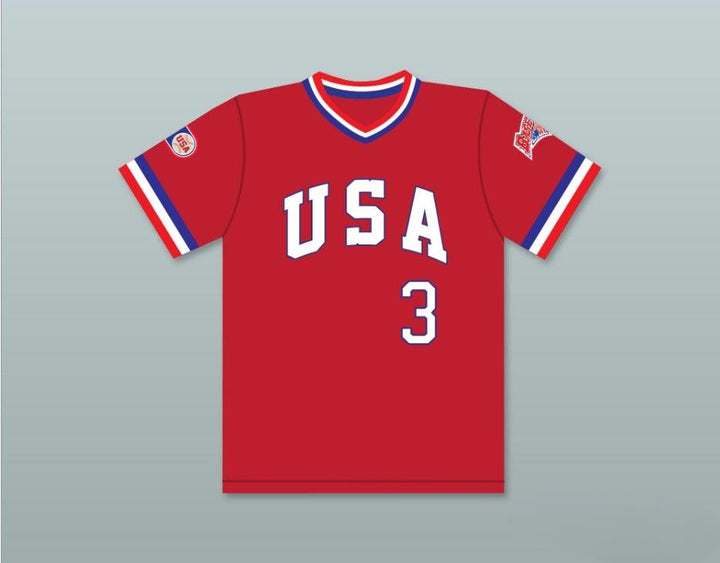 Custom Any Name Number FLAVIO ALFARO 3 1984 USA TEAM RED BASEBALL JERSEY Top Stitched S-6XL