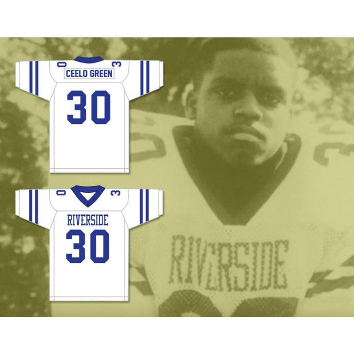 CUSTOM ANY Name Number CEE LO GREEN 30 RIVERSIDE MILITARY ACADEMY Football Jersey Top Stitched S-6XL