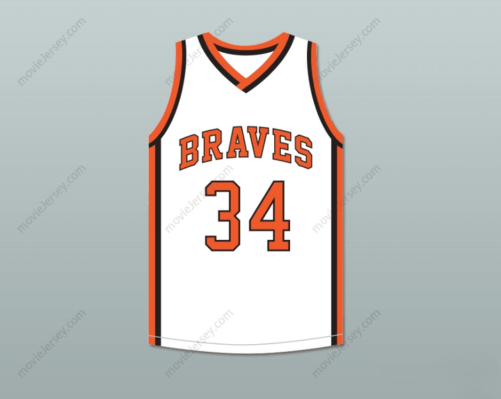 CUSTOM ANY Name Number OTTO PORTER JR. 34 SCOTT COUNTY CENTRAL HIGH SCHOOL BRAVES WHITE BASKETBALL JERSEY 2 Top Stitched S-6XL