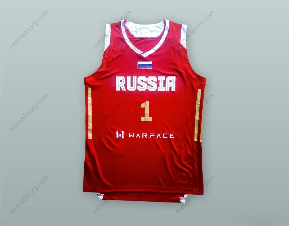 CUSTOM ANY Name Number ALEXEY SHVED 1 RUSSIA NATIONAL TEAM RED BASKETBALL JERSEY Top Stitched S-6XL