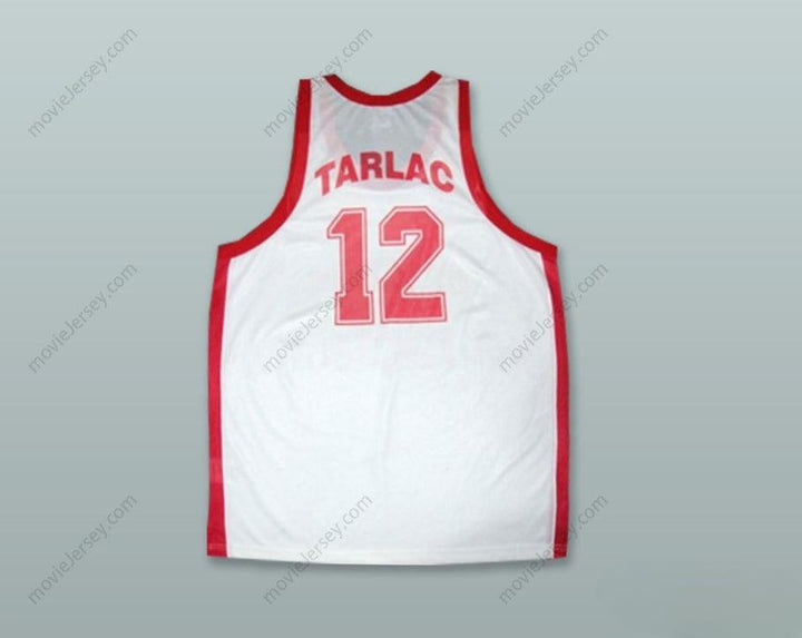 CUSTOM ANY Name Number DRAGAN TARLAC 12 OLYMPIACOS PIRAEUS BC WHITE BASKETBALL JERSEY Top Stitched S-6XL