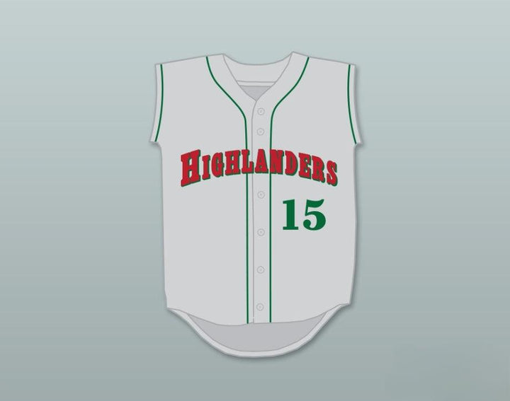 Custom Any Name Number PAUL GOLDSCHMIDT 15 THE  HIGH SCHOOL HIGHLANDERS GRAY BASEBALL JERSEY 2 Top Stitched S-6XL
