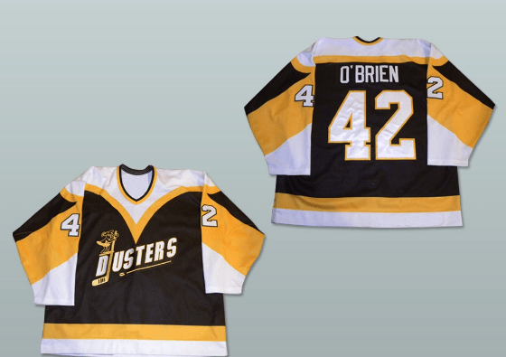 Custom Any Name Number Binghamton Broome Dusters Jim O'Brien 42 Hockey Jersey Top Stitched S-6XL
