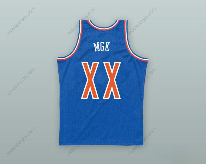 CUSTOM ANY Name Number MGK XX OLD SCHOOL BLUE BASKETBALL JERSEY Top Stitched S-6XL
