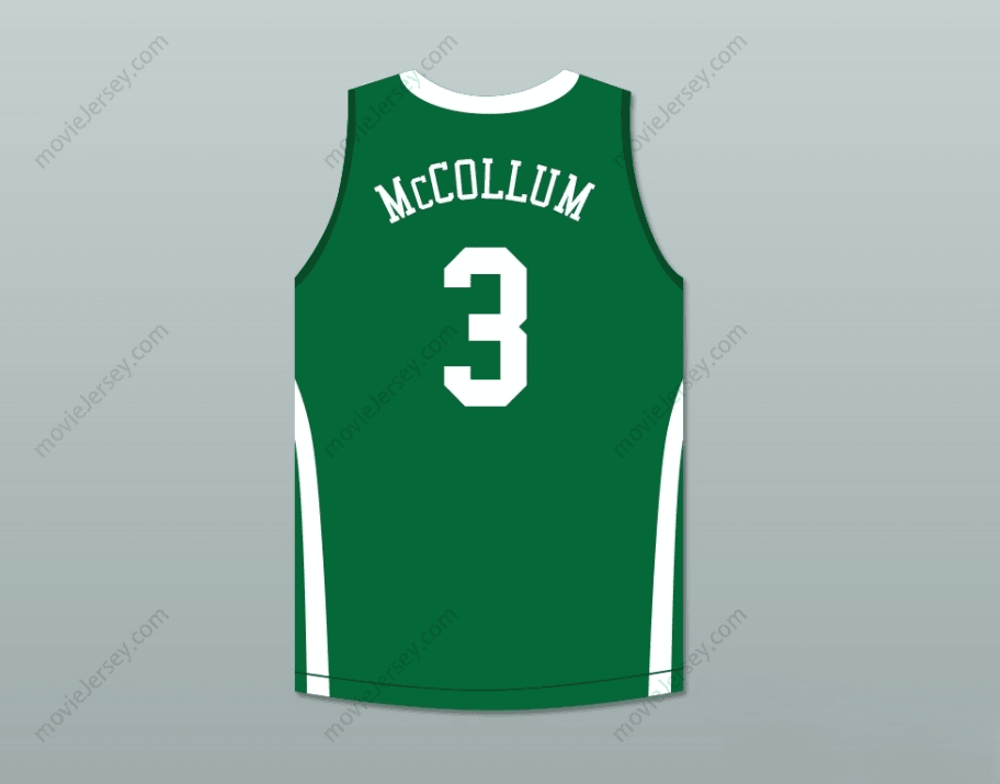 CUSTOM ANY Name Number CJ MCCOLLUM 3 GLENOAK HIGH SCHOOL GREEN BASKETBALL JERSEY Top Stitched S-6XL