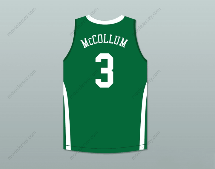 CUSTOM ANY Name Number CJ MCCOLLUM 3 GLENOAK HIGH SCHOOL GREEN BASKETBALL JERSEY Top Stitched S-6XL