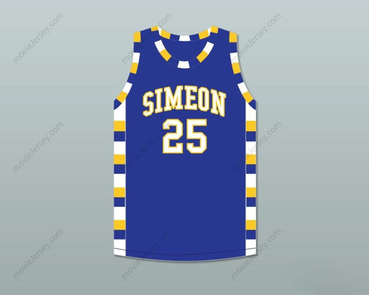 CUSTOM ANY Name Number BEN WILSON 25 SIMEON CAREER ACADEMY WOLVERINES ROYAL BLUE BASKETBALL JERSEY Top Stitched S-6XL
