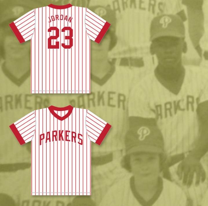 Custom Any Name Number MICHAEL  23 PARKERS LITTLE LEAGUE PINSTRIPED BASEBALL JERSEY Top Stitched S-6XL