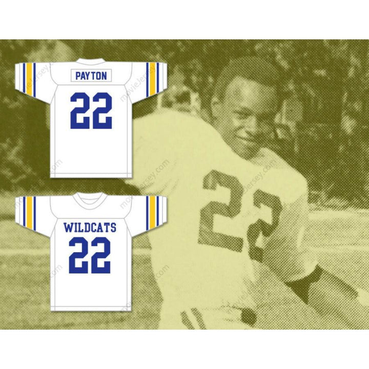 CUSTOM ANY Name Number WALTER PAYTON 22 COLUMBIA HIGH SCHOOL WILDCATS BLUE FOOTBALL JERSEY Top Stitched S-6XL