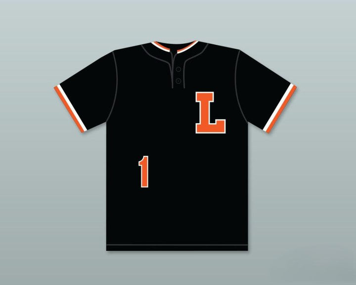 Custom Any Name Number CHRIS SALE 1  SENIOR HIGH SCHOOL DREADNAUGHTS BLACK BASEBALL JERSEY 1 Top Stitched S-6XL
