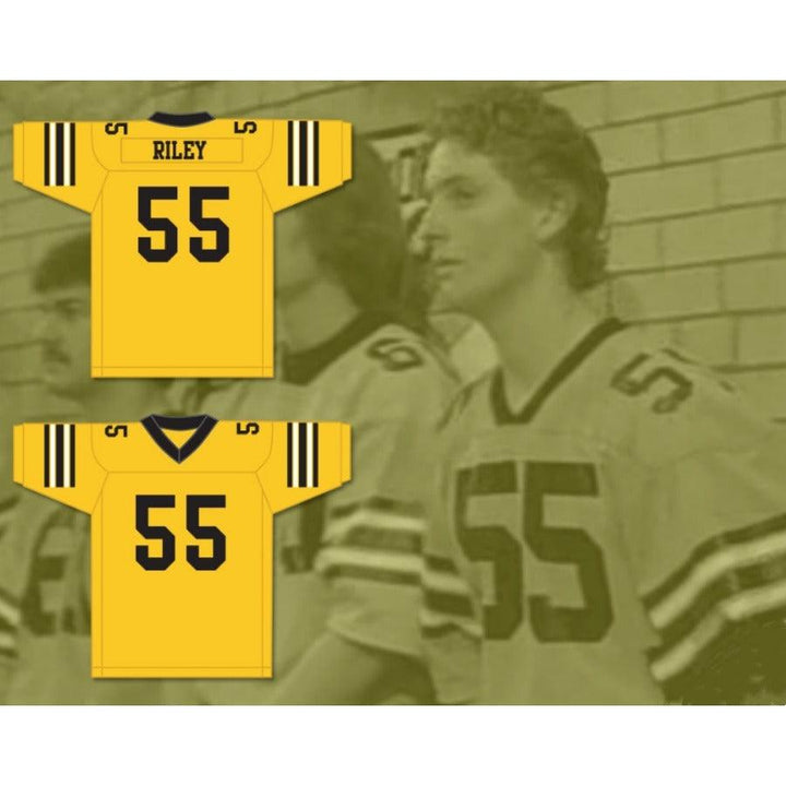 CUSTOM ANY Name Number BRIAN RILEY 55 AMPIPE HIGH SCHOOL BULLDOGS Football Jersey Top Stitched S-6XL