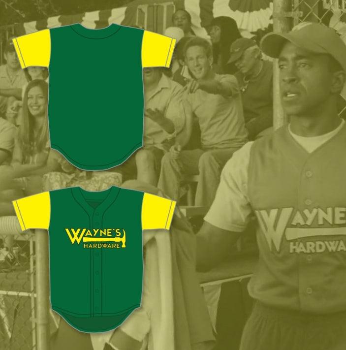 Custom Any Name Number TIM MEADOWS COACH WAYNE'S HARDWARE BASEBALL JERSEY Top Stitched S-6XL