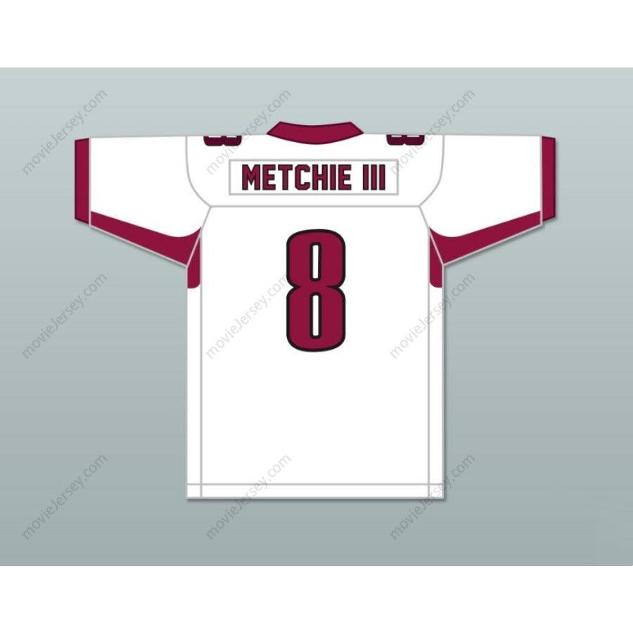 CUSTOM ANY Name Number JOHN METCHIE III 8 ST. JAMES SCHOOL SAINTS WHITE Football Jersey Top Stitched S-6XL