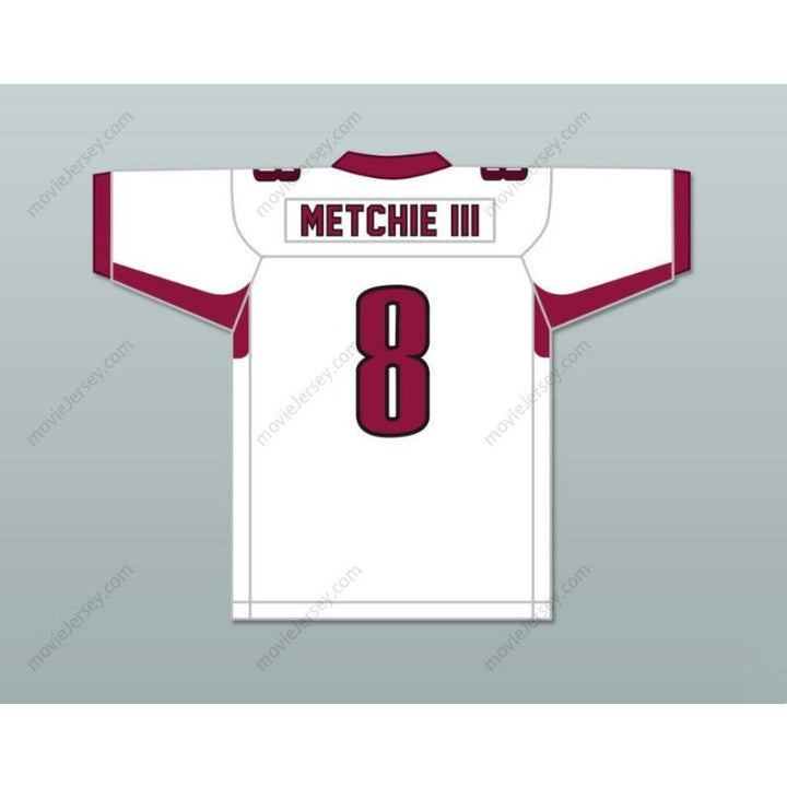 CUSTOM ANY Name Number JOHN METCHIE III 8 ST. JAMES SCHOOL SAINTS WHITE Football Jersey Top Stitched S-6XL