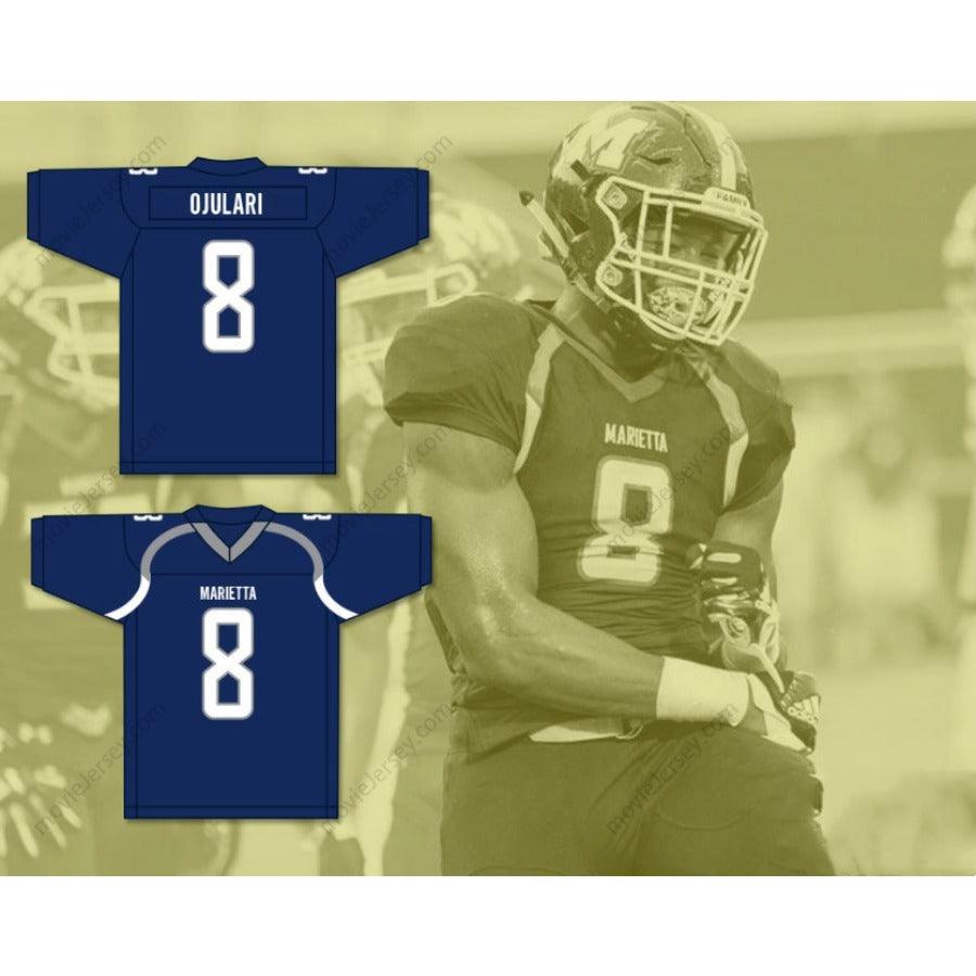 CUSTOM ANY Name Number AZEEZ OJULARI 8 MARIETTA HIGH SCHOOL Football Jersey Top Stitched S-6XL
