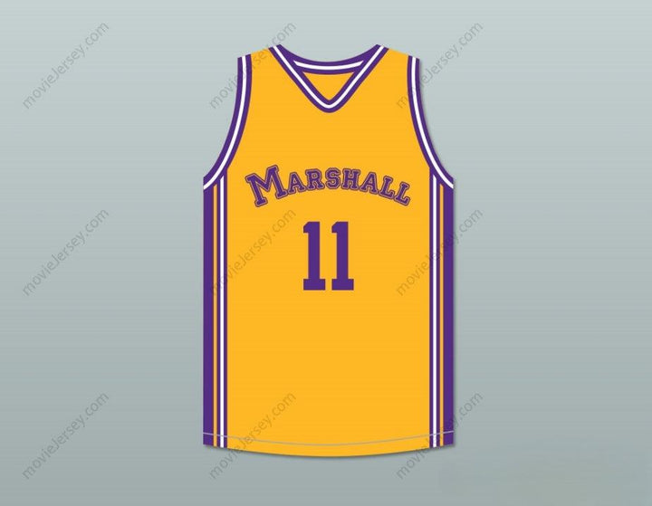 CUSTOM ANY Name Number ARTHUR AGEE 11 JOHN MARSHALL METROPOLITAN HIGH SCHOOL YELLOW BASKETBALL JERSEY HOOP DREAMS Top Stitched S-6XL