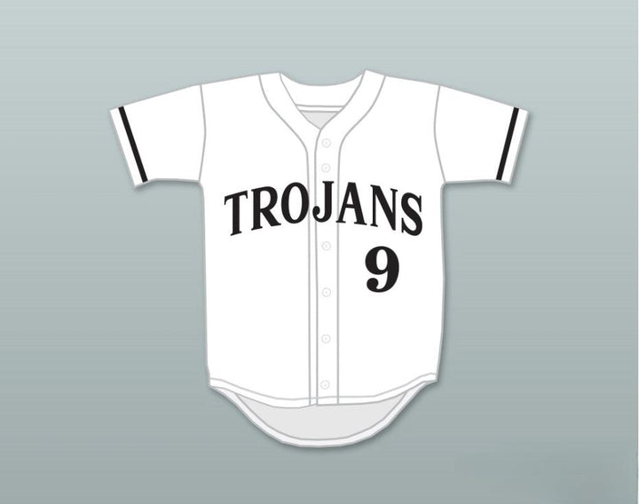Custom Any Name Number COREY SEAGER 9 NORTHWEST CABARRUS HIGH SCHOOL TROJANS WHITE BASEBALL JERSEY 1 Top Stitched S-6XL