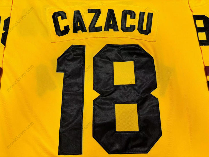 Custom Any Name Number TRAJAN CAZACU ROMANIA 18 HOCKEY JERSEY ANY PLAYER OR NUMBER STITCH SEWN Top Stitched S-6XL