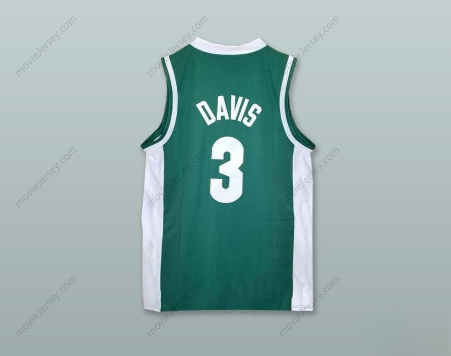 CUSTOM ANY Name Number ANTHONY DAVIS 3 PANTHERS ELEMENTARY SCHOOL GREEN BASKETBALL JERSEY Top Stitched S-6XL