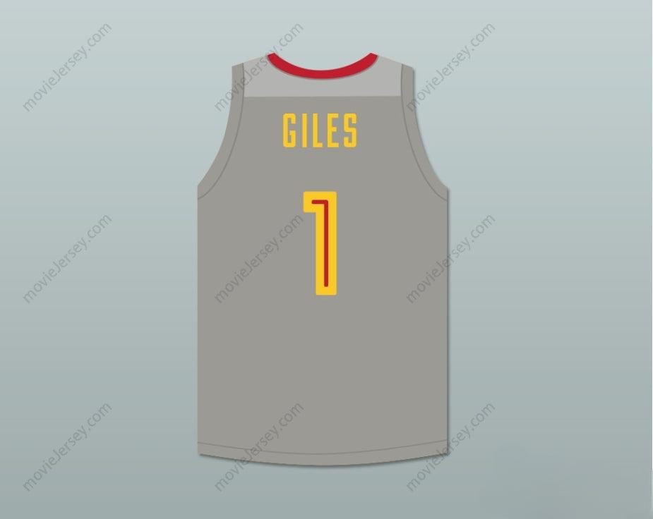 CUSTOM ANY Name Number HARRY GILES 1 OAK HILL ACADEMY GRAY BASKETBALL JERSEY Top Stitched S-6XL
