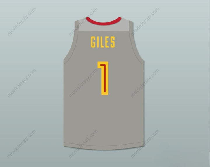 CUSTOM ANY Name Number HARRY GILES 1 OAK HILL ACADEMY GRAY BASKETBALL JERSEY Top Stitched S-6XL