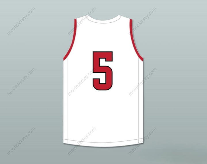 CUSTOM ANY Name Number ROBERT WILLIAMS III 5 NORTH CADDO HIGH SCHOOL TITANS WHITE BASKETBALL JERSEY 1 Top Stitched S-6XL