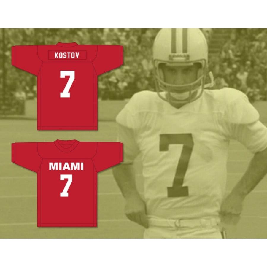 CUSTOM ANY Name Number VLADA KOSTOV 7 MIAMI Football Jersey Top Stitched S-6XL
