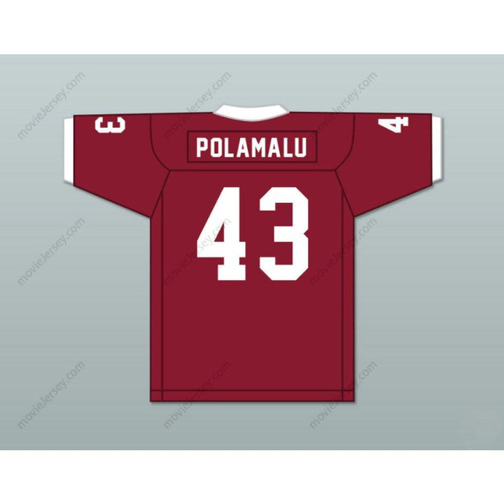 TROY POLAMALU 43 DOUGLAS HIGH SCHOOL TROJANS GRAY Football Jersey