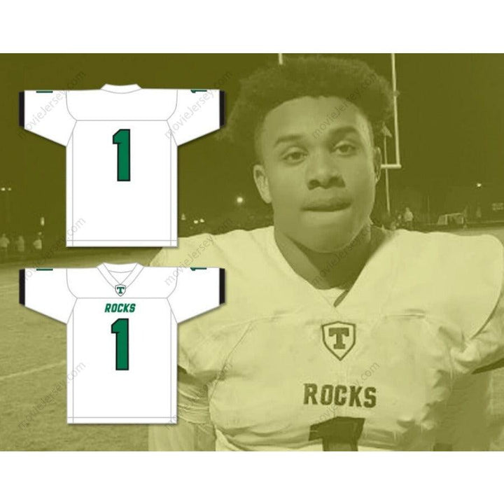 CUSTOM ANY Name Number RONDALE MOORE 1 TRINITY HIGH SCHOOL SHAMROCKS Football Jersey Top Stitched S-6XL