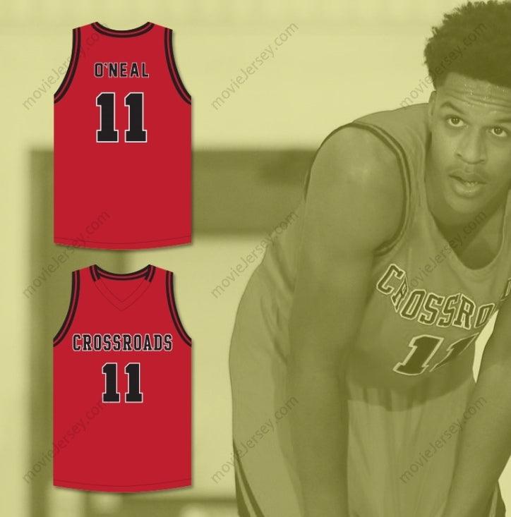 CUSTOM ANY Name Number SHAREEF O'NEAL 11 CROSSROADS SCHOOL ROADRUNNERS RED BASKETBALL JERSEY 2 Top Stitched S-6XL