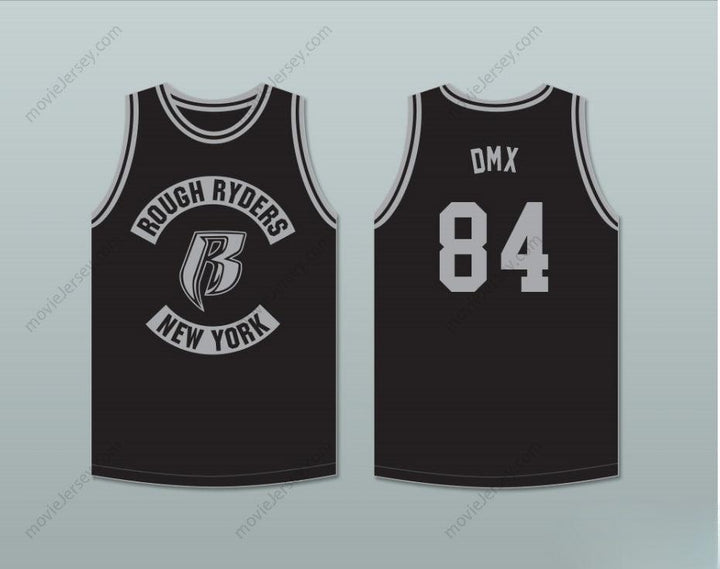 CUSTOM ANY Name Number DMX 84 ROUGH RYDERS BLACK BASKETBALL JERSEY 3 Top Stitched S-6XL
