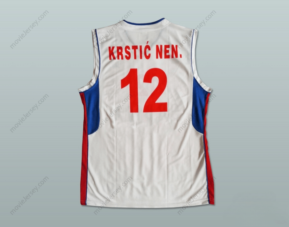 CUSTOM ANY Name Number NENAD KRSTIC 12 SERBIA BASKETBALL JERSEY STITCH SEWN Top Stitched S-6XL