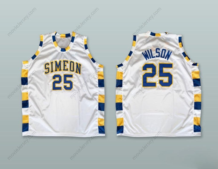 CUSTOM ANY Name Number BEN WILSON 25 SIMEON CAREER ACADEMY WOLVERINES WHITE BASKETBALL JERSEY 2 Top Stitched S-6XL