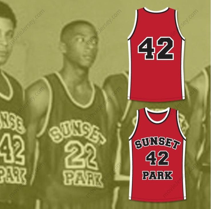 CUSTOM ANY Name Number PLAYER 42 SUNSET PARK BASKETBALL JERSEY STITCH SEWN Top Stitched S-6XL
