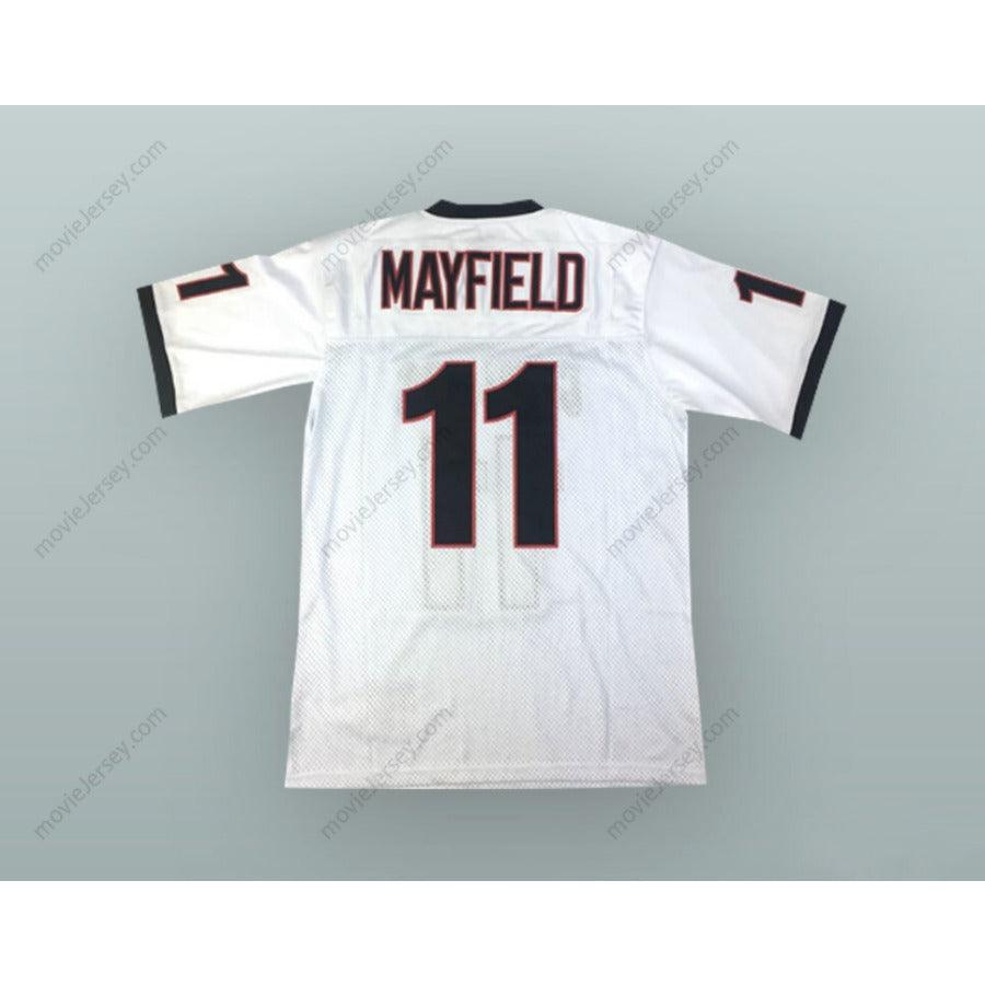 CUSTOM ANY Name Number BAKER MAYFIELD 11 LAKE TRAVIS HIGH SCHOOL WHITE FOOTBALL JERSEY Top Stitched S-6XL