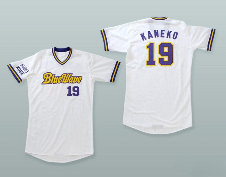 Custom Any Name Number CHIHIRO KANEKO 19 ORIX BLUEWAVE BASEBALL JERSEY Top Stitched S-6XL