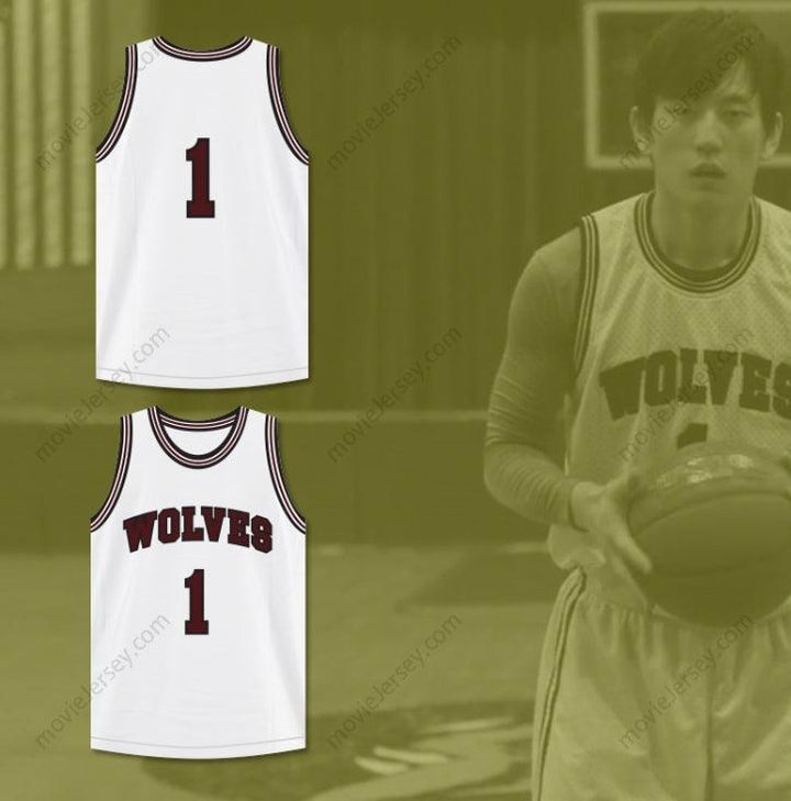 CUSTOM ANY Name Number GIL 1  HIGH SCHOOL WHITE BASKETBALL JERSEY Top Stitched S-6XL