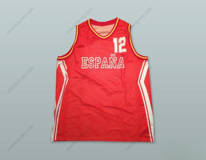 CUSTOM ANY Name Number ESPANA 12 NATIONAL TEAM BASKETBALL JERSEY Top Stitched S-6XL