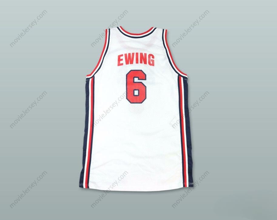 CUSTOM ANY Name Number 1992 PATRICK EWING 6 USA HOME BASKETBALL JERSEY Top Stitched S-6XL