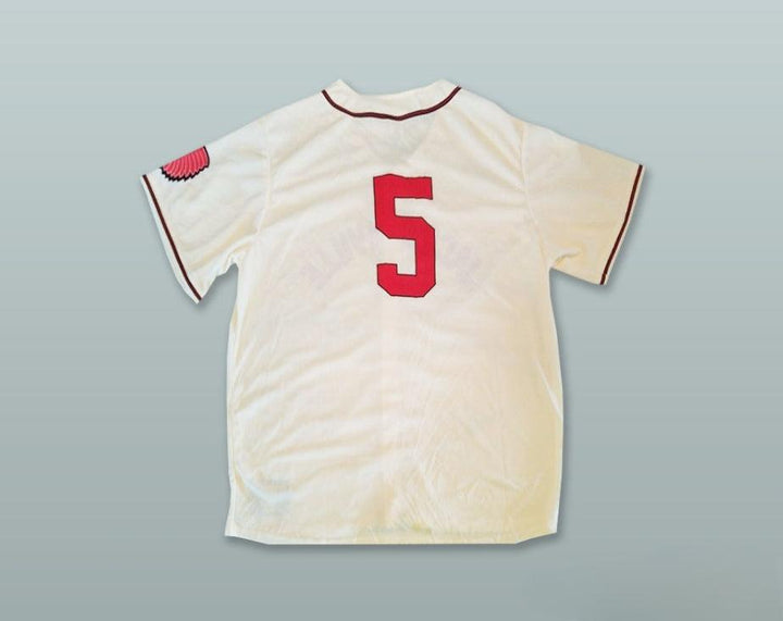 Custom Any Name Number HANK AARON 5 BRAVES WHITE BASEBALL JERSEY Top Stitched S-6XL