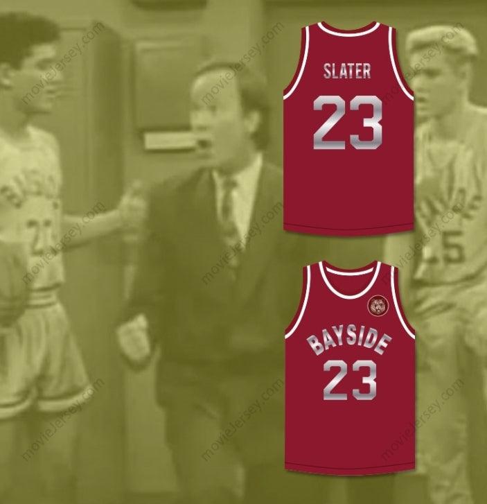 CUSTOM ANY Name Number SAVED BY THE BELL AC SLATER 23 BAYSIDE TIGERS MAROON BASKETBALL JERSEY INCLUDES TIGER PATCH Top Stitched S-6XL