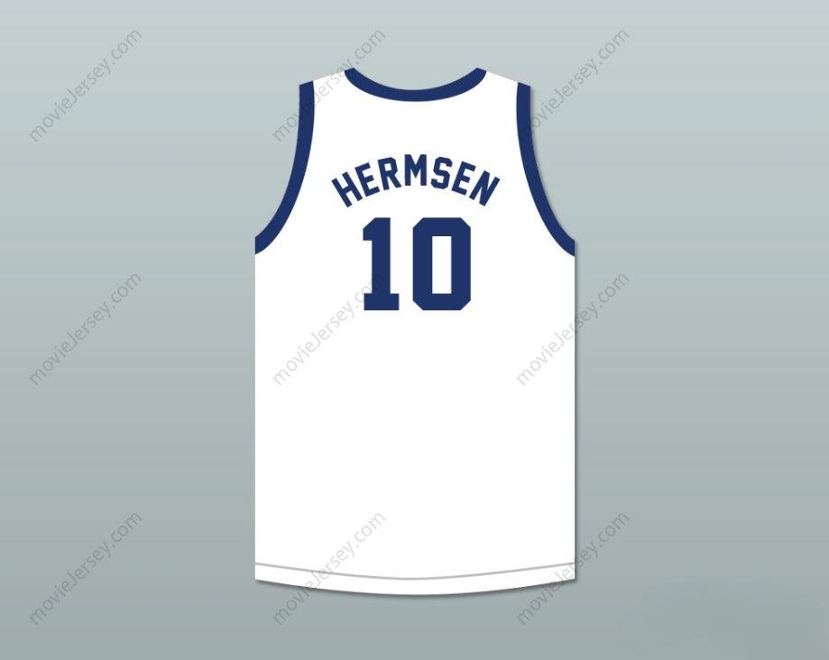 CUSTOM ANY Name Number KLEGGIE HERMSEN 10  OLYMPIANS RETRO WHITE BASKETBALL JERSEY Top Stitched S-6XL